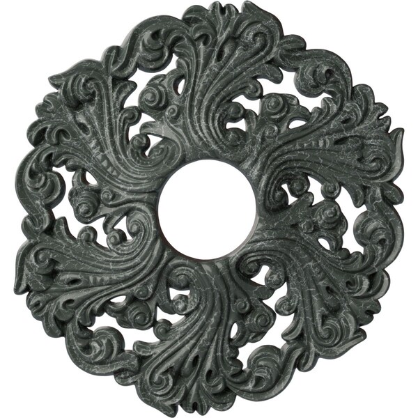 Ekena Millwork Orrington Medallion (Canopies up to 4 3/4"), 19 5/8"OD x 4 3/4"ID x 1 3/4"P, Athenian Green Crackle CM19ORAGC - main